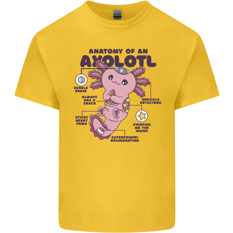 Axoloti Anatomy Kids T-Shirt Childrens Yellow