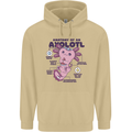 Axoloti Anatomy Mens 80% Cotton Hoodie Sand