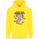 Axoloti Anatomy Mens 80% Cotton Hoodie Yellow