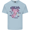 Axoloti Anatomy Mens Cotton T-Shirt Tee Top Light Blue
