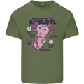 Axoloti Anatomy Mens Cotton T-Shirt Tee Top Military Green