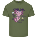 Axoloti Anatomy Mens Cotton T-Shirt Tee Top Military Green