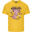 Axoloti Anatomy Mens Cotton T-Shirt Tee Top Yellow