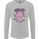 Axoloti Anatomy Mens Long Sleeve T-Shirt Sports Grey