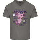 Axoloti Anatomy Mens V-Neck Cotton T-Shirt Charcoal