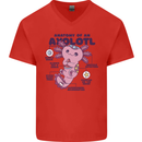 Axoloti Anatomy Mens V-Neck Cotton T-Shirt Red
