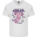 Axoloti Anatomy Mens V-Neck Cotton T-Shirt White