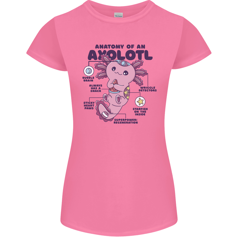 Axoloti Anatomy Womens Petite Cut T-Shirt Azalea