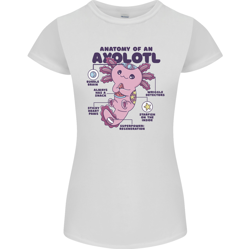Axoloti Anatomy Womens Petite Cut T-Shirt White