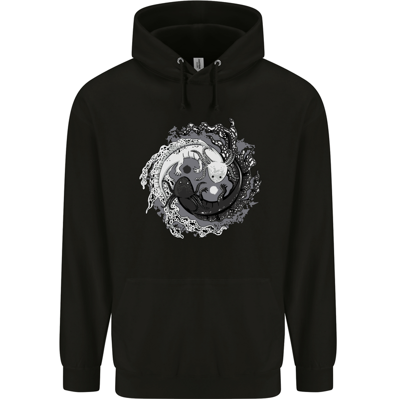 Axoloti Yin Yang Childrens Kids Hoodie Black