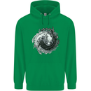Axoloti Yin Yang Childrens Kids Hoodie Irish Green