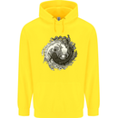 Axoloti Yin Yang Childrens Kids Hoodie Yellow