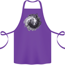 Axoloti Yin Yang Cotton Apron 100% Organic Purple