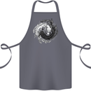 Axoloti Yin Yang Cotton Apron 100% Organic Steel