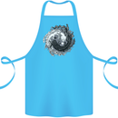 Axoloti Yin Yang Cotton Apron 100% Organic Turquoise