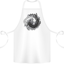 Axoloti Yin Yang Cotton Apron 100% Organic White