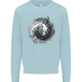 Axoloti Yin Yang Kids Sweatshirt Jumper Light Blue