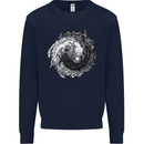Axoloti Yin Yang Kids Sweatshirt Jumper Navy Blue