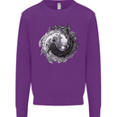 Axoloti Yin Yang Kids Sweatshirt Jumper Purple
