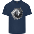 Axoloti Yin Yang Kids T-Shirt Childrens Navy Blue