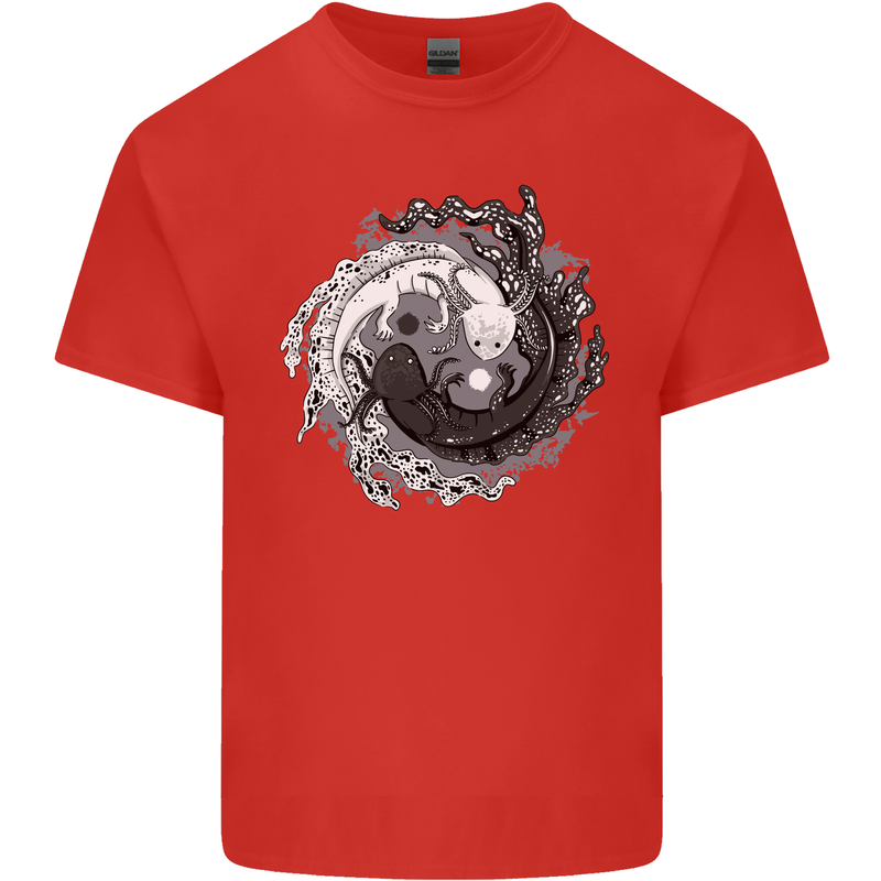 Axoloti Yin Yang Kids T-Shirt Childrens Red