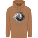 Axoloti Yin Yang Mens 80% Cotton Hoodie Caramel Latte