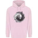 Axoloti Yin Yang Mens 80% Cotton Hoodie Light Pink