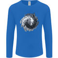 Axoloti Yin Yang Mens Long Sleeve T-Shirt Royal Blue