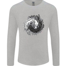 Axoloti Yin Yang Mens Long Sleeve T-Shirt Sports Grey