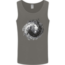 Axoloti Yin Yang Mens Vest Tank Top Charcoal