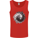 Axoloti Yin Yang Mens Vest Tank Top Red