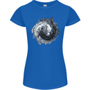 Axoloti Yin Yang Womens Petite Cut T-Shirt Royal Blue