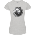 Axoloti Yin Yang Womens Petite Cut T-Shirt Sports Grey