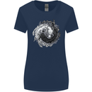 Axoloti Yin Yang Womens Wider Cut T-Shirt Navy Blue