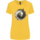 Axoloti Yin Yang Womens Wider Cut T-Shirt Yellow