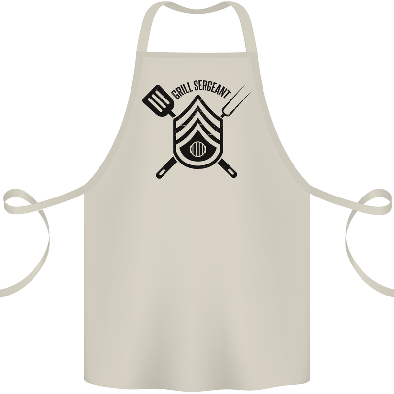 BBQ Grill Sergeant Chef Cook Food Funny Cotton Apron 100% Organic Natural