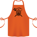 BBQ Grill Sergeant Chef Cook Food Funny Cotton Apron 100% Organic Orange