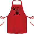 BBQ Grill Sergeant Chef Cook Food Funny Cotton Apron 100% Organic Red