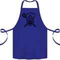 BBQ Grill Sergeant Chef Cook Food Funny Cotton Apron 100% Organic Royal Blue