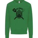 BBQ Grill Sergeant Chef Cook Food Funny Kids Sweatshirt Jumper Irish Green