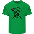 BBQ Grill Sergeant Chef Cook Food Funny Kids T-Shirt Childrens Irish Green