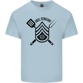 BBQ Grill Sergeant Chef Cook Food Funny Kids T-Shirt Childrens Light Blue