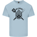 BBQ Grill Sergeant Chef Cook Food Funny Kids T-Shirt Childrens Light Blue