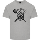 BBQ Grill Sergeant Chef Cook Food Funny Kids T-Shirt Childrens Sports Grey