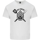 BBQ Grill Sergeant Chef Cook Food Funny Kids T-Shirt Childrens White