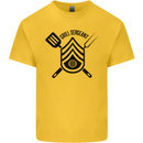 BBQ Grill Sergeant Chef Cook Food Funny Kids T-Shirt Childrens Yellow