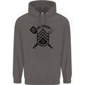 BBQ Grill Sergeant Chef Cook Food Funny Mens 80% Cotton Hoodie Charcoal