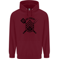 BBQ Grill Sergeant Chef Cook Food Funny Mens 80% Cotton Hoodie Maroon