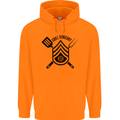 BBQ Grill Sergeant Chef Cook Food Funny Mens 80% Cotton Hoodie Orange