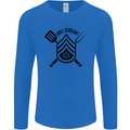 BBQ Grill Sergeant Chef Cook Food Funny Mens Long Sleeve T-Shirt Royal Blue
